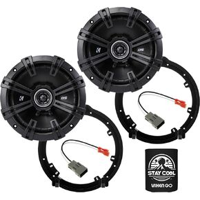 KICKER Rear Deck 6.5 Speakers Kit for Honda Civic 2006-2015 Upgrade Kit - Pair of DS Series 6 1/2 Inch Coaxial Speakers with Adapters and Harnesses - DSC650, 43DSC6504 in Kuwait