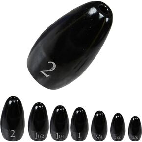 Reaction Tackle Tungsten Flipping Weights for Bass Fishing - Punch Sinkers for Heavy Cover - Size Stamped Texas and Carolina Rig Freshwater and Saltwater in Kuwait