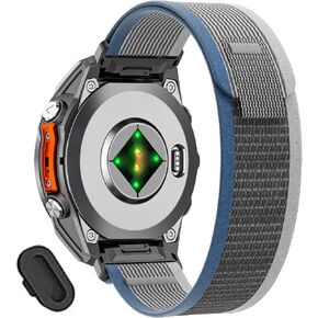 حزام ساعة رياضي من النايلون مقاس 22 مم متوافق مع Garmin Fenix ​​8 pro/tactix 8 47 مم/Fenix ​​E/7 Pro/7/6 Pro/6/5 Plus/5، حزام سريع التركيب لـ Descent G2/G1 Solar/epix Pro/quatix 8 47 مم/Forerunner 970/965/955/945 in Kuwait