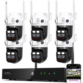 xmartO 10CH 6Pcs 6MP Tri-Lens PTZ Security Camera System in Kuwait