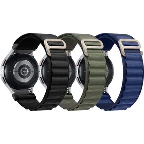 سوار من النايلون متوافق مع ساعة Samsung Galaxy Watch 7/FE/6/5 Pro 4 3/Watch 4 6 Classic/Active/Gear S2 S3 Frontier Band، حزام حلقة رياضي 20 مم 22 مم لساعة Galaxy Watch 47 مم 43 مم 45 مم 40 مم 44 مم 42 مم 46 مم 41 مم in Kuwait