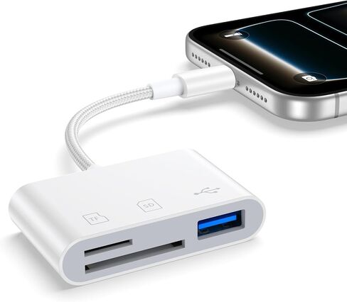 USB C SD Card Reader for iPhone 17 16 15 Pro Max USB 3 Port in Kuwait