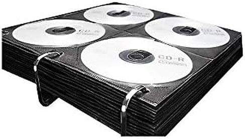 Vaultz CD Insert Pages, 3 Hole Punched, 10 x 10.875 Inches, 8 CDs/Page, 50 Pages/Pack, Black (VZ01415) in Kuwait