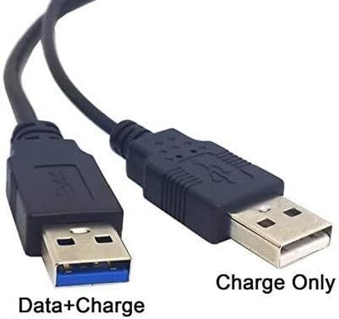SANOXY Cable Adapter. USB 3.0 Y Splitter Cable, 30CM/1ft USB 3.0 Type A Female to Dual USB Male 1 to 2 Sync Data Charging Converter Y Extension Cable Cord Y-Cable (1 FT) in Kuwait
