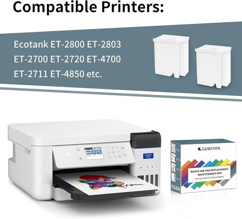 Waste Ink Pad Replacement for Eco Tank Printer ET2800 ET2803 ET2400 ET4800 ET4700 ET2720 ET2820 ET2710 ET2712 L3110 Printer Replacement, Contain 2 Reset Keys and Software, 2 Packs in Saudi Arabia