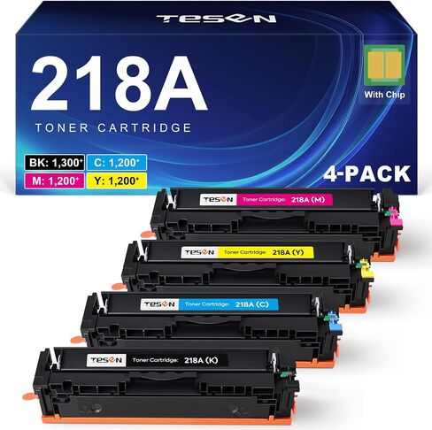 218A Toner Cartridges 4-Pack Compatible for HP 218A 218X Color Pro MFP 3301 in Saudi Arabia