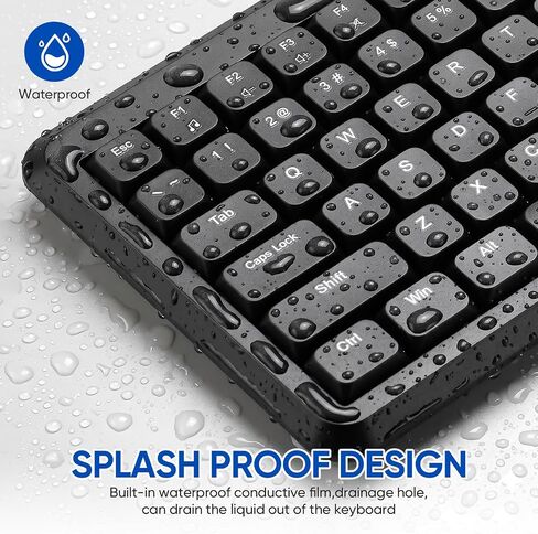 Guiheng Wired Computer Keyboard, Plug Play USB, Large Number Pad, LED Indicators，Ergonomic, Anti-Wear Letters Full Size Keyboard,for Windows Mac PC Laptop-Black in Saudi Arabia