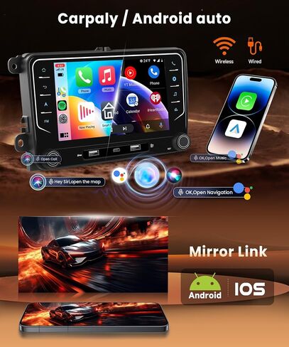 6G+128G Double Din Car Stereo for VW Volkswagen SEAT Skoda Jetta Golf Polo in Kuwait