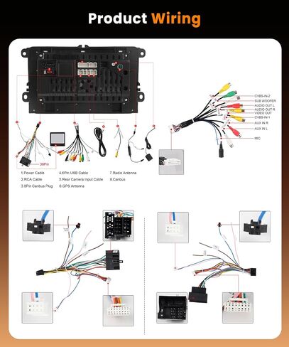 6G+128G Double Din Car Stereo for VW Volkswagen SEAT Skoda Jetta Golf Polo in Kuwait