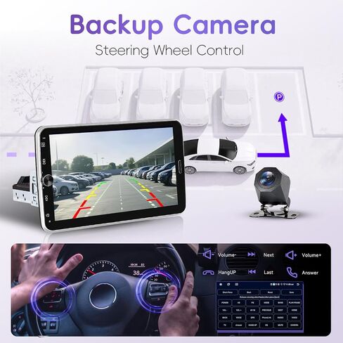 4+64G Android Car Radio with Wireless Carplay and Andorid Auto, 10 Inch Single din Car Stereo with Bluetooth, Detachable& Adjustable Touch Screen Android Radio for Car SWC FM/RDS EQ USB Type-C in Saudi Arabia