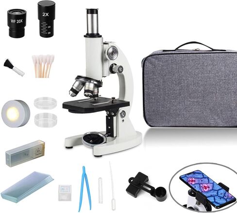 1600X Biological Microscope Kit All Metal Science Lab Experimental Biology Teaching in Saudi Arabia