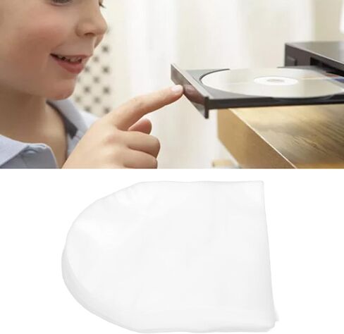 CD DVD Inner Sleeves, PE Transparent Record Inner Sleeves 100PCS 12.5 X 12.5 Cm Dust and Liquid Protection Covers for CD DVD Storage Collectors Home Use in Saudi Arabia