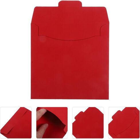 20pcs Kraft Paper CD Storage Sleeves and Dvd Paper Bags for Dvd and CD Storage Prevents Items from Falling for Daily Life and Media Organization in Kuwait