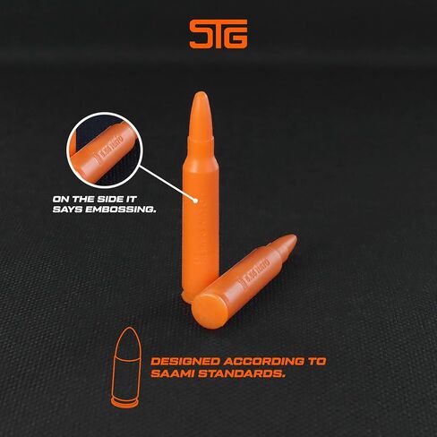 STG Snap Caps 5.56 NATO / .223 REM – Premium Dummy Rounds for Dry Fire Training, Tactical Drills, Malfunction Practice & Safe Gun Handling - 15 Rounds in Saudi Arabia