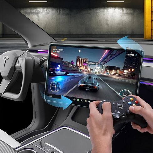 2026 Screen Swivel Mount for Model Y Juniper & Model 3 Highland Original Screen Center Console Navigation 4 Way Rotation Adjustment Screen Rotating Holder (Maximally Maintains Original Height) in Saudi Arabia