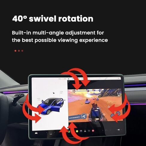 2026 Screen Swivel Mount for Model Y Juniper & Model 3 Highland Original Screen Center Console Navigation 4 Way Rotation Adjustment Screen Rotating Holder (Maximally Maintains Original Height) in Saudi Arabia