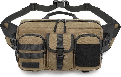 OZUKO Fanny Pack, Large Capacity Tactical Waist Bag with Multiple Pockets, Water Resistant Crossbody Fanny Pack, Lightweight Hip Pack for Hiking Running Travel Outdoor in Saudi Arabia