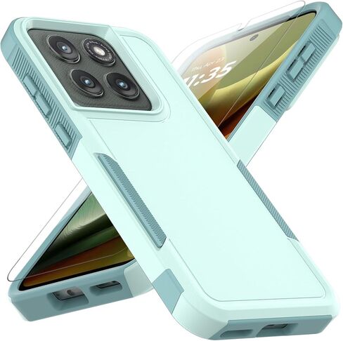 MDCN for Motorola Edge 2026 Case: Dual Layer Protective Heavy Duty Cell Phone Cover Shockproof Rugged with HD Screen Protector - Military Protection Bumper Tough for Motorola Edge 2026, Dark Green in Saudi Arabia