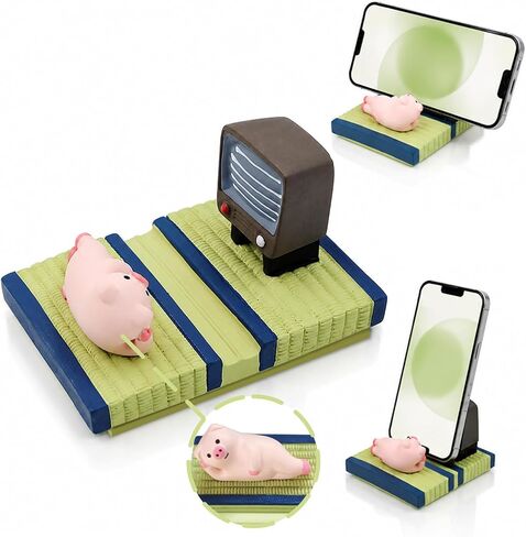 Lazy Pig Phone Stand Holder for Desk Resin Decor Cute Animal Lover Gifts in Saudi Arabia