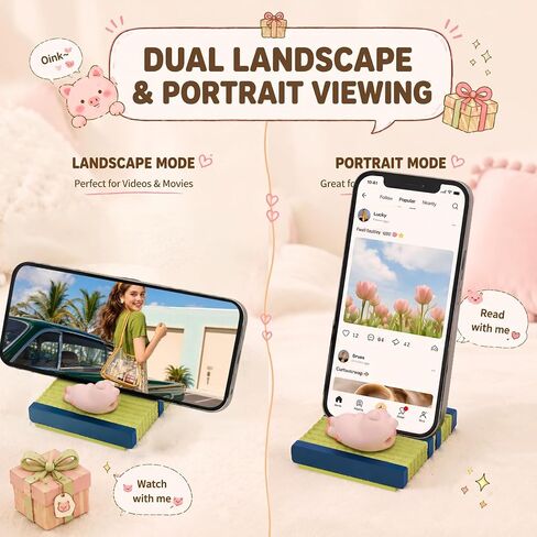 Lazy Pig Phone Stand Holder for Desk Resin Decor Cute Animal Lover Gifts in Saudi Arabia