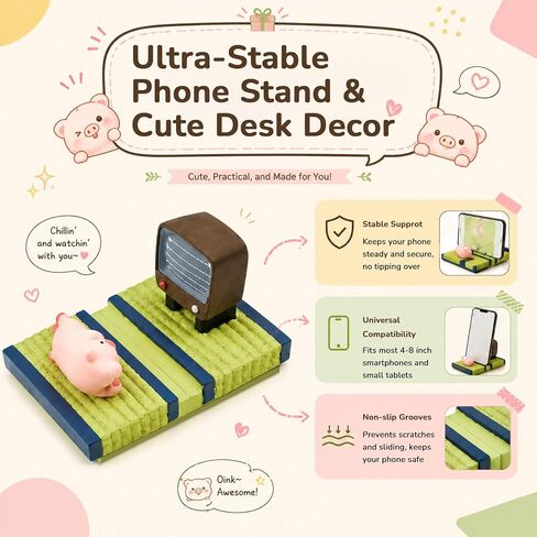 Lazy Pig Phone Stand Holder for Desk Resin Decor Cute Animal Lover Gifts in Saudi Arabia