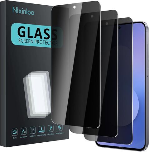 3 Pack Privacy Screen Protector for Samsung Galaxy S24 FE, Anti Spy Tempered Glass 9H Hardness, Black Protector Anti Spy, Bubble Free, Anti-Scratch in Kuwait