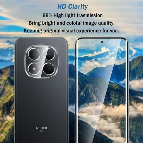 2+2 Pack 3D Screen Protector for Xiaomi Redmi Note 15 Pro+ 5G / Note 15 Pro Plus 5G/Xiaomi Poco M8 Pro with Camera Lens Protector, 9H Tempered Glass Film,HD Clear Scratch Resistant,Bubble-Free in Saudi Arabia