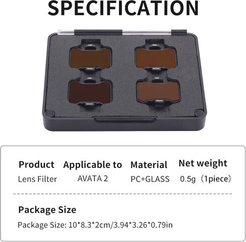 CQT Avata 2 NDPL Lens Filter Set, Multi-Coated ND Filter Camera Lens for DJI Avata 2 FPV Drone Accessories (4 Pack(ND8PL ND16PL ND32PL ND64PL)) in Saudi Arabia