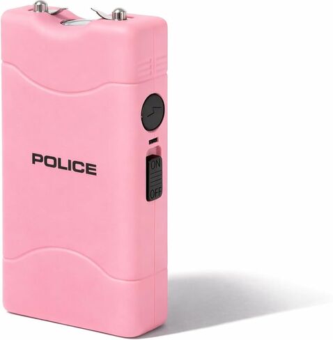 POLICE Stun Gun 800 Mini Rechargeable LED Flashlight for Self Defense Pink in Kuwait