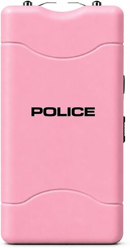 POLICE Stun Gun 800 Mini Rechargeable LED Flashlight for Self Defense Pink in Kuwait