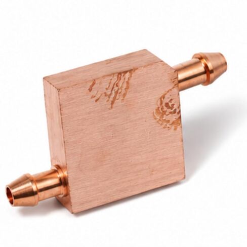 Copper Water Cooling Block TT4040B, 40 x 40 x 10 mm Pure Copper Water Cooling Heatsink for CPU GPU Laser Industrial Liquid Cooling in Kuwait