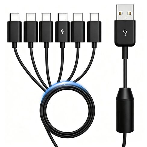 Herfair USB C Splitter 6 Way USB-C Multi Charging Cable for Charging & Data in Saudi Arabia