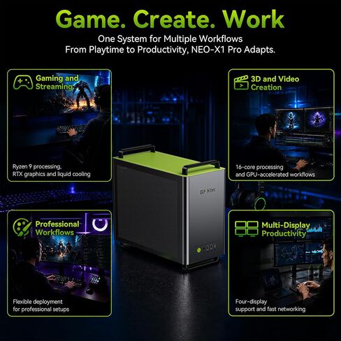 GMKtec Gaming PC AMD Ryzen 9 9955HX3D CPU with GeForce RTX 5070, NEO-X1 PRO in Kuwait