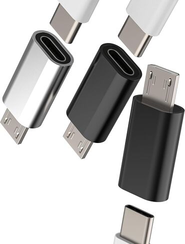 USB C to Micro USB Male Adapter Pack of 3 Type C Female Connector Cable Compatible with Samsung Galaxy Converter Power Charging Photo and Data Transfer in Saudi Arabia
