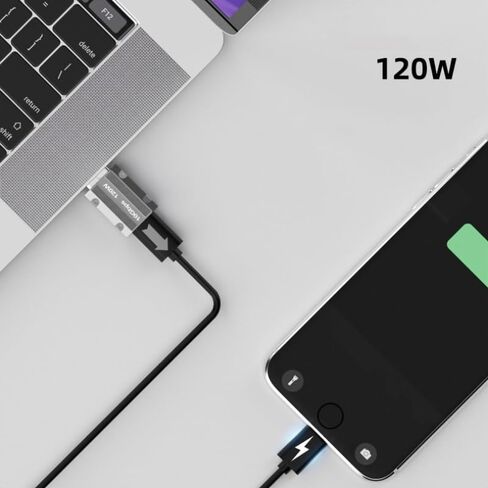 USB-C Female to USB A Plug Adapter, USB-C USB 3.1 Type C Female to USB 3.0 A Plug 10 Gbit/s Data 120 W Power Supply Alloy Shell for Laptop Tablet Mobile Phone in Kuwait