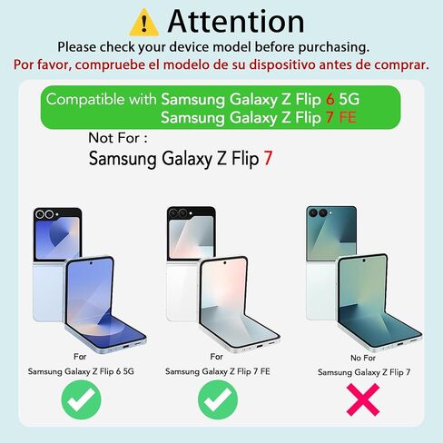 حافظة USTIYA لهاتف Samsung Galaxy Z Flip 7 FE/Z Flip 6 5G أكريليك شفاف + غطاء حماية من أربع زوايا من مادة TPU شفافة بدون اصفرار (شفاف) in Kuwait