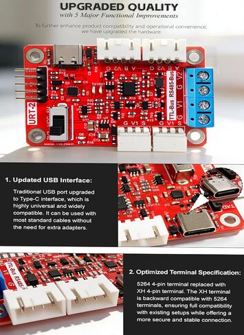 FEETECH Serial Bus Servo Driver Board, Integrates Servo Power Supply and Control Circuit, for ST/SC Series Serial Bus Servos, Supports 253 ST/SC Series Serial Bus Servos at The Same Time in Kuwait