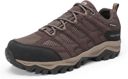 YOUTHUP Men's Waterproof Hiking Shoes Non Slip Lightweight Breathable Trail in Saudi Arabia