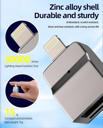 Lightning OTG 2 in 1 Adapter Micro SD Card Reader with USB Port for iPhone 14 13 12 11 Pro for ipad Air USB Flash Drive Camera File Transfer Keyboard Mouse Accessories in Kuwait