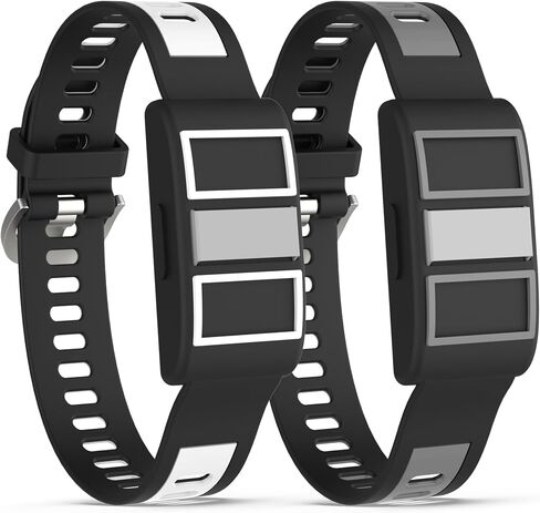2 Pack Silicone Band for Hume Band Replacement Strap 1.0, Wristband Breathable Waterproof Adjustable Soft Sport Loop for Hume Health Band 1.0 Fitness Tracker for Men Women in Kuwait