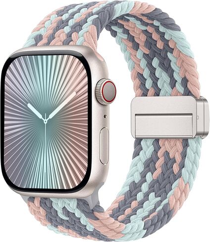 Laffav Braided Stretchy Band Compatible for Apple Watch Bands for Women Men in Kuwait