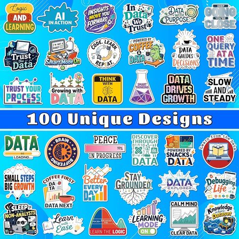 200PCS Data Science Stickers for Analysts Students Scientists in Kuwait