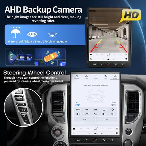 Car Radio for Nissan Titan 2016 2017 2018 2019 (Auto AC) Stereo 15.6" in Kuwait