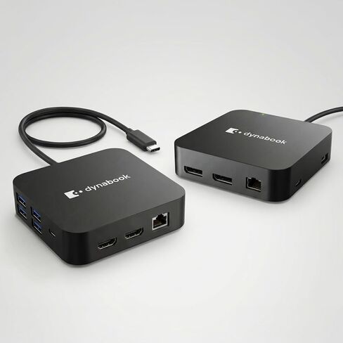 Universal USB-C Mini Dock by Dynabook - Dual DisplayPort, Ethernet, USB-C Hub, 5 USB Ports, Compact Laptop Docking Station for USB-C Computers, Laptops, Tablets & More in Kuwait