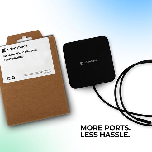 Universal USB-C Mini Dock by Dynabook - Dual DisplayPort, Ethernet, USB-C Hub, 5 USB Ports, Compact Laptop Docking Station for USB-C Computers, Laptops, Tablets & More in Kuwait