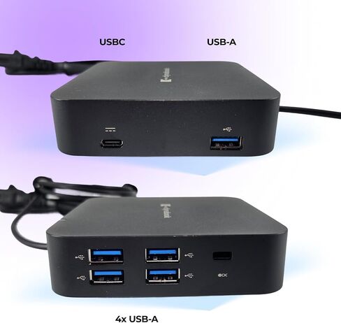 Universal USB-C Mini Dock by Dynabook - Dual DisplayPort, Ethernet, USB-C Hub, 5 USB Ports, Compact Laptop Docking Station for USB-C Computers, Laptops, Tablets & More in Kuwait