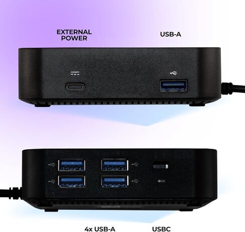 Universal USB-C Mini Dock by Dynabook - Dual DisplayPort, Ethernet, USB-C Hub, 5 USB Ports, Compact Laptop Docking Station for USB-C Computers, Laptops, Tablets & More in Kuwait