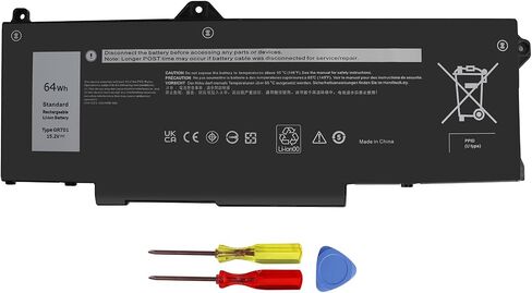 64Wh GRT01 Laptop Battery Replacement for Dell Latitude 15 5521 5531 14 5421 5431 Precision 3470 3561 3571 Alienware m17 R5 AMD Series R05P0 00P3TJ 0P3TJ VXD57 05RGW 9JRV0 4-Cells Notebook. in Kuwait