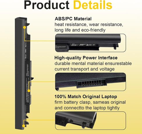 61WH 807956-001 HS03 Laptop Battery Replacement for HP HS04 807957-001 807612-421 HSTNN-LB6U HSTNN-DB7I Spare TPN-I120 240 245 246 250 256 G4/G5 AY039WM 15-AY009DX High Capacity in Kuwait