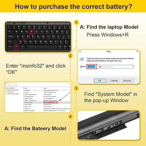 61WH 807956-001 HS03 Laptop Battery Replacement for HP HS04 807957-001 807612-421 HSTNN-LB6U HSTNN-DB7I Spare TPN-I120 240 245 246 250 256 G4/G5 AY039WM 15-AY009DX High Capacity in Kuwait